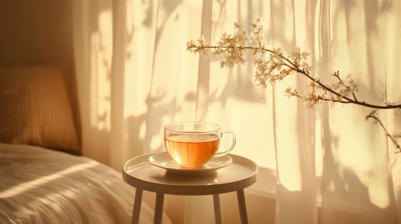 Quiet morning light over a simple table for three unhurried daily pauses from Khodraxnphit